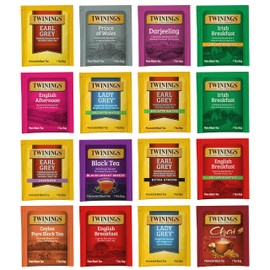 Twinings Black Tea Bags Sampler Assortment, Variety Pack (32 Count) 16 Different Flavors for Tea Lovers: Her, Him, Women, Men, Couples, Family, Friends, Coworkers