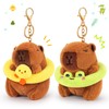 2PCS Capybara Plush Keychains Cute Plush Keychain Capybara Pendant Stuffed