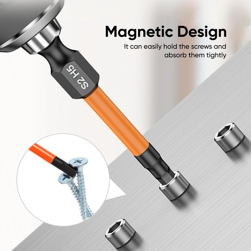 Hex Allen Key Drill Bit Set - 10 Pcs Magnetic