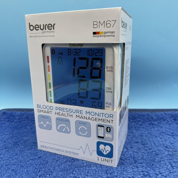 Beurer BM67 Upper Arm Blood Pressure Monitor Cuff with Bluetooth