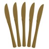 Exquisite Gold Plastic Knives 50 Pcs Gold Knives Disposable Utensils