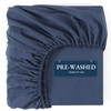 Fitted Sheet Single, Navy – Pre-Washed, Deep Pocket 14 inch