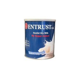 1 Pack - Entrust Milk No Sugar Added Milk Powder - Sua Bot Entrust Khong Duong - 14 Oz per Bottle - Made in USA