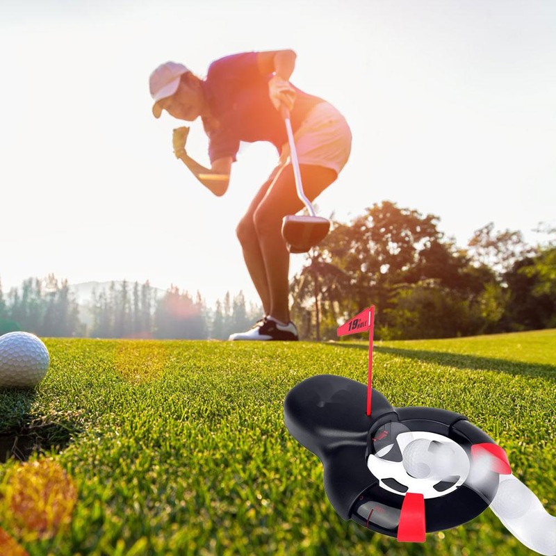 Automatic Putting Cup Balls Returning Practice Training Aid with Flag