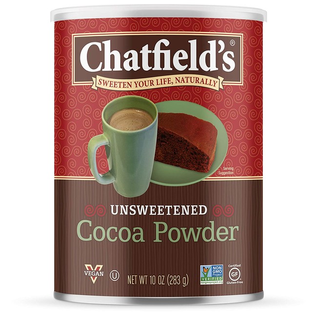 Chatfield's Cocoa Powder, Unsweetened, Vegan, Gluten-Free, 10 Ounce Canister, 1-Pack