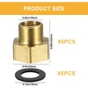 1/2” Female to 3/8” Male Adapter, 6 Pcs BSP Thread