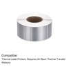 MECCANIXITY Direct Rectangle Label Sticker Metallic Silver 1.57x0.8 Inch in