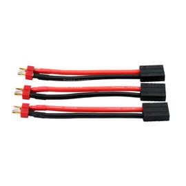 OliRC 3pcs Compatible with TRX Style Female to Deans T-Plug Style Male Connector with 12awg 4inch Wire(C68-3)
