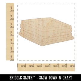 S'Mores Graham Cracker Chocolate Marshmallow Campfire Snack Unfinished Wood Shape Piece Cutout for DIY Craft Projects - 1/4 Inch Thick - 6.25 Inch Size