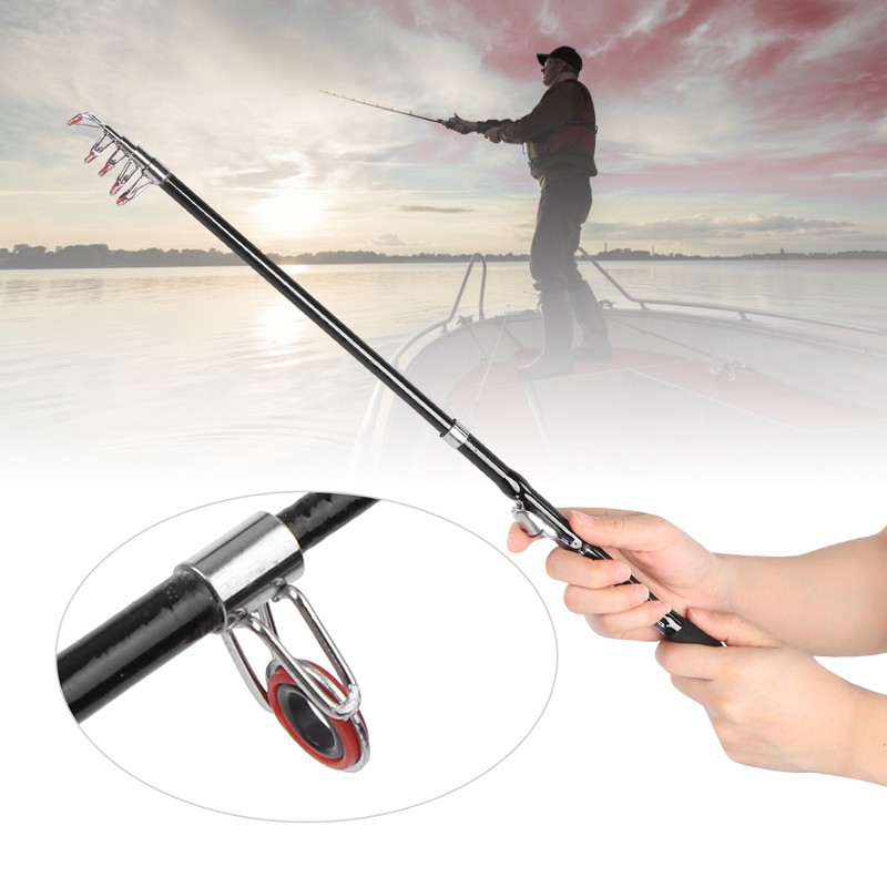 Portable Ultra Short Telescopic Fishing Rod Long Throw Super Hard