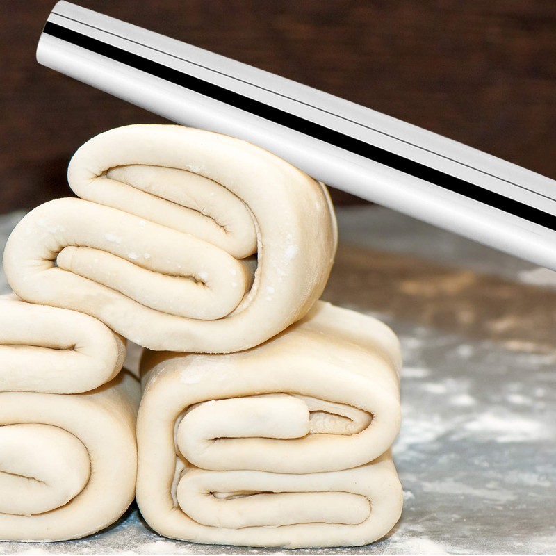 Fox Run Stainless Steel French Rolling Pin, 18" L x