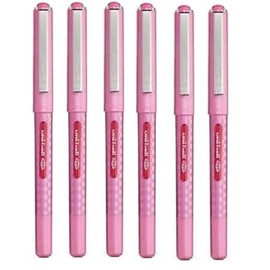 Uni Ball Eye Designer Pink Rollerball Pen Fine 0.7mm Nib Tip 0.5mm Line Width Designer Series Quick Drying Pigment Ink UB-157D (Pack Of 6)