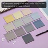 Mr. Pen- Transparent Sticky Notes, 3”x3”, Neutral Tones, 12 Pads,