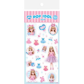 Kogawa Paper Industry Licca-chan Transparent Sticker Sheet oshigoto Licca Idol QS355