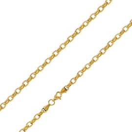 trendor Necklace for Women Gold on Stainless Steel Pea Chain 40 cm Fashionable Gold-Plated Necklace Great Necklace for Women Magical Gift Idea 75887, Unit size, Stainless Steel, No Gemstone