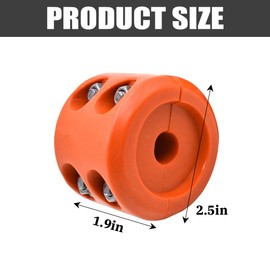 Bittwee Car Rubber Winch Stopper for ATV UTV Truck, Cable Saver Hook Stopper Line for Synthetic Rope, Bump Shock Saver Dampener with Stainless Steel Screw and Nut, Quick Installation Tool (Orange)