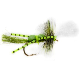 12 Grumpy Frumpy Attractor Mayfly Dry Fly Fishing Flies Assortment for Bass Trout Salmon Fishing