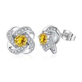 Silver Earrings November Birthstone Jewellery, Hypoallergenic Silver Earrings for Women, Sterling Silver Stud Earrings November Birthstone Earrings Jewellery Gifts Birthday Gifts for Women