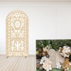White Beige Arch Backdrop for Baby Shower Mexican Talavera Wedding
