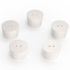 stonylab Solid Rubber Stoppers with Dual-Hole, 5-Pack Air-Tight 9# Natural