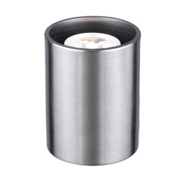 Lights4Living Modern Small Satin Silver Chrome LED Uplighter Table, Floor Lamp Uplighter with Inline Switch (Satin Silver)