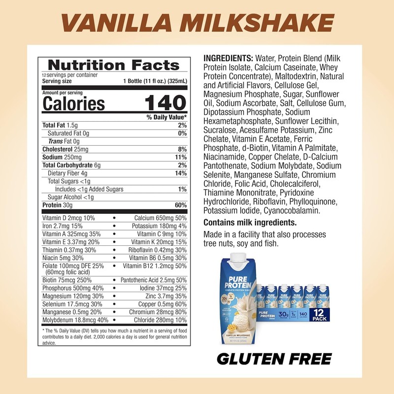 Pure Protein Protein Shake, 30g Complete Protein, Ready to Drink