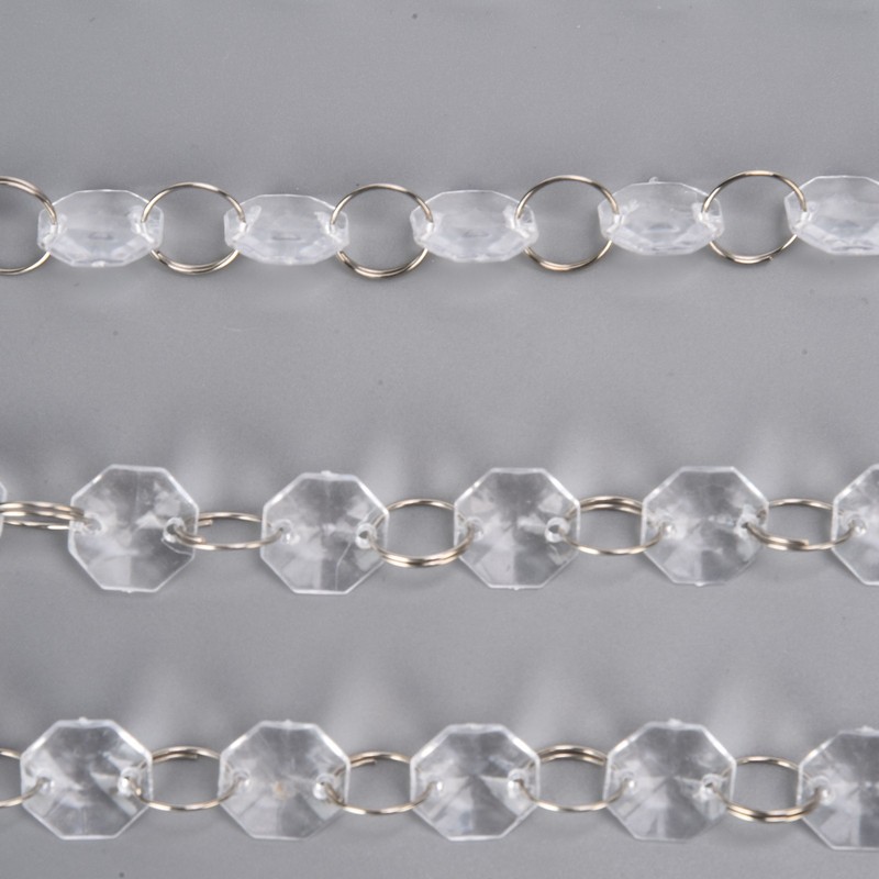 14mm Octagonal Bead String Acrylic Crystal Pearl Chains for Birthday