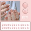 FIEONCIY Press on Nails Short Square Shaped Glossy Full Cover
