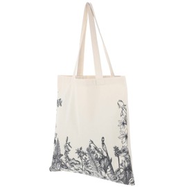 Ciieeo Flower Printed Canvas Tote Bag Large Capacity Leisure Handbag for Women Versatile Shopping School Beach and Travel Use Stylish and Design