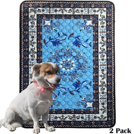 Washable Dog Pee Pads, Reusable Puppy Pads Waterproof Whelping Pads for Potty Training, Washable Training Pet Pads 48"x36" 2 Pack, Gray and Blue