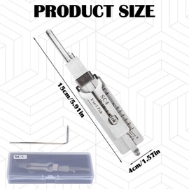 Master Key Decoder Lock Picking Tool, 2 in 1 Stainless Steel Lock Pick Kit, Professional Locksmith Tools for Home Door Car Repair Maintenance (SC4)