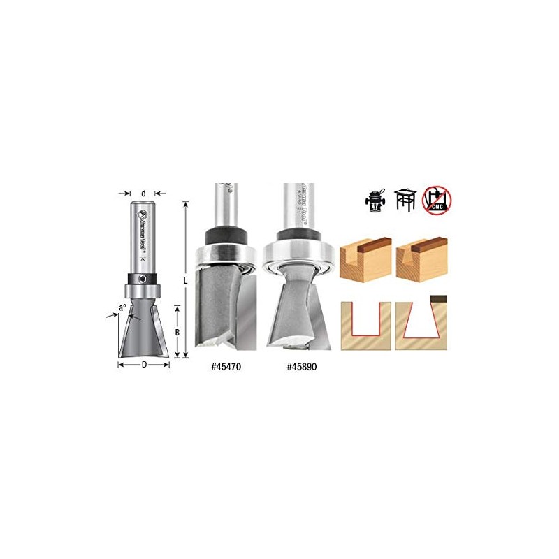 Amana Tool - 45890 Carbide Tipped Keller Dovetail 14 Deg