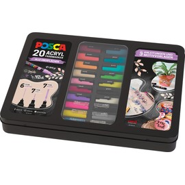 Faber-Castell Faber-Castell uni-ball 186829 POSCA Marker Set of 20 with Instructions for 3 DIY Projects