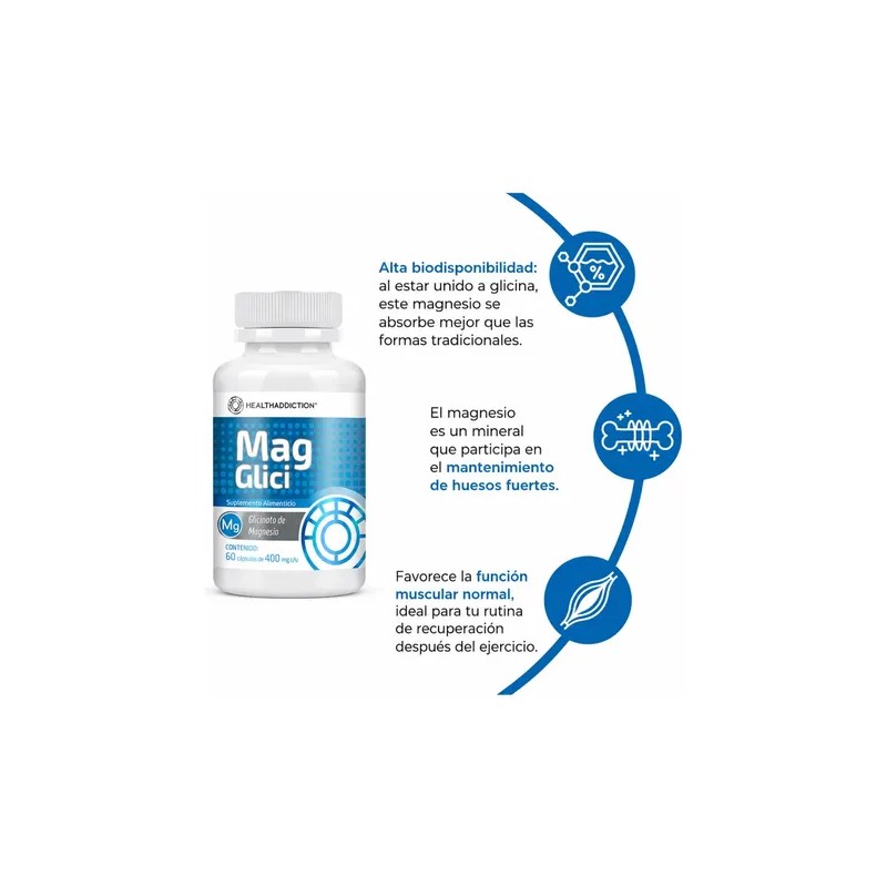 Healthaddiction Glicinato De Magnesio 400mg Cápsulas