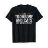 I Like Trombone And Cats Marching Band Jazz Trombone T-Shirt
