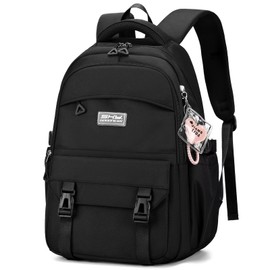 Clufar School Backpack Teenager Boys Girls Backpack Men Women for School Waterproof Daypacks School Bag Backpack School Bag Large for Causal Travel Travel, black