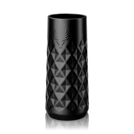 Viski Paragon Champagne Flute Insulated Tumbler, Stainless Steel Champagne Flutes with Ceramic Coating Black 9oz Set of 1