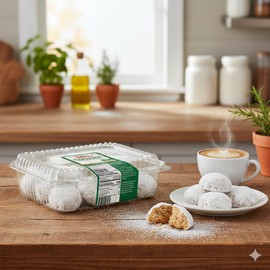 Flora Italian Wedding Cookies – Traditional Butter Pastries, Powdered Sugar Coated – Soft, Buttery & Melt-in-Your-Mouth – Perfect for Weddings, Holidays & Special Occasions – 16 oz (453g)