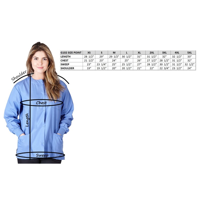 Natural Uniforms Warm Up Scrub Jacket-Charcoal-Medium