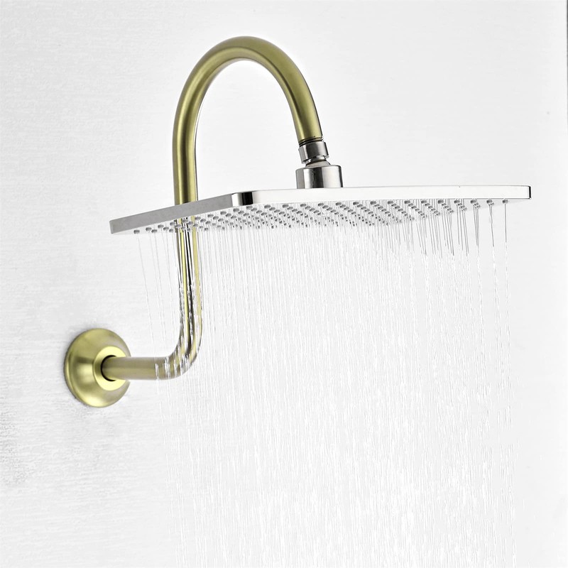 BESTILL 13 Inch S Shape Shower Head High Rise Extension
