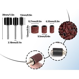 KAPSING 132 Piece Sanding Sleeve Set for Dremel Sanding Attachments with Free Box, Sanding Sleeve Set Accessories for Dremel Power Tools