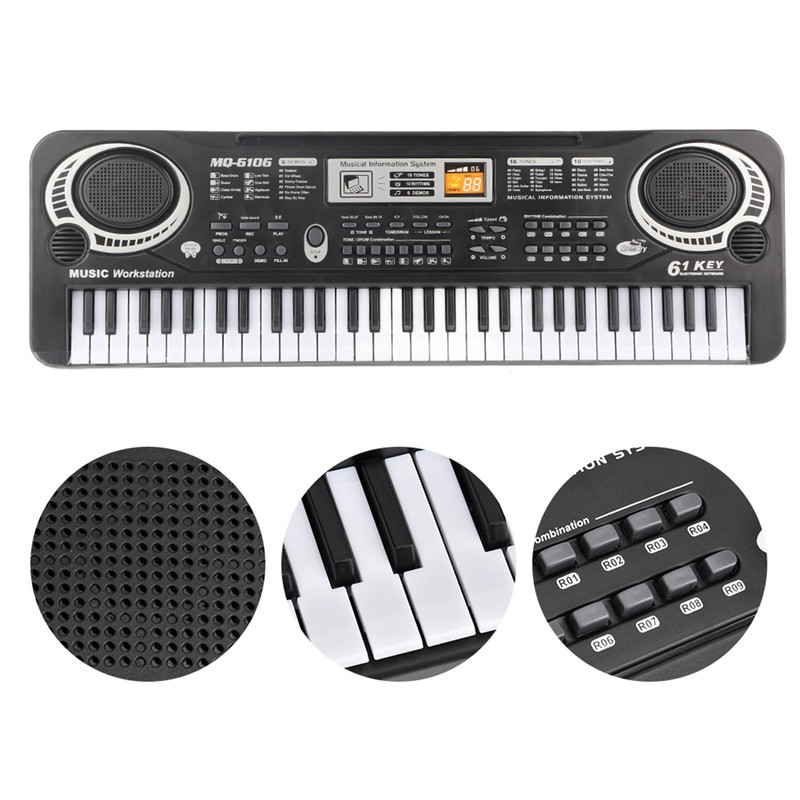 61‑Key Electric Digital Key Board Piano Musical Instruments Kids Toy