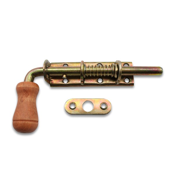 DOJA Barcelona Wooden Spring Latch, Golden Spring Latch, 195 x