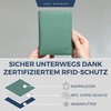 VON HEESEN Passport Holder Leather with RFID Protection for Men