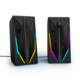 uRage BLAST-R 200 2.0 PC Speaker Set with Headphone Output RGB Lighting Black