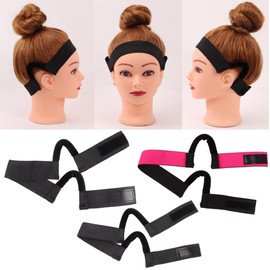 3 Pcs Painless Headband for Wig Edge Lace Frontal, Comfortable Melting Lace Wig Band with Ear Hanger, Hair Mounted Edge Melt Slayer (Double side, 3.0)