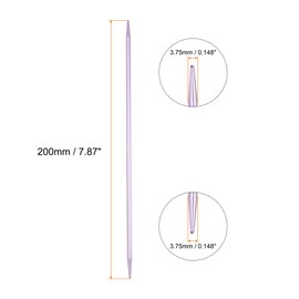 sourcing map 4Pcs Knitting Needles 3.75mm (US Size 5) Aluminum Alloy Double Pointed Knitting Needle 7.87 Inches Length Metal Weaving Tool for Handmade Projects DIY Knitting, Light Purple