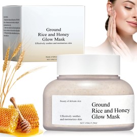 Rice Beauty Mask, Face Mask Rice and Honey, Face Mud Covers Skin Care, Nourishing Mask Beauty, for Repairing the Skin Barrier, Moisturising, Firming Skin, for All Skin Types, 150 g