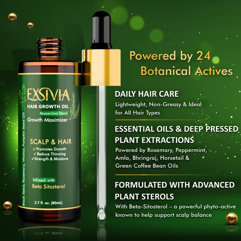 Exsivia Rosemary Mint Scalp & Hair Strengthening Oil with Active