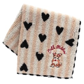 Cath Kidston 001360-0004-02 Caskidson Towel Handkerchief, Queen Embroidery (Beige), Women's, Hand Towel, Approx. 9.8 inches (25 cm)